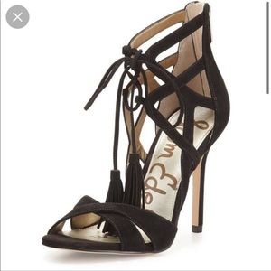 NEW Sam Edelman Azela strappy tassel suede heels